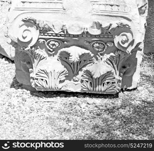 asia greece and roman temple in myra the old column stone construction