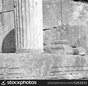 asia greece and roman temple in myra the old column stone construction