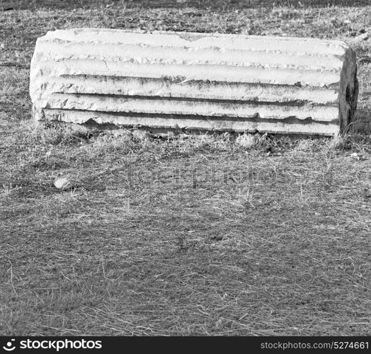 asia greece and roman temple in myra the old column stone construction