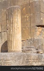 asia greece and roman temple in myra the old column stone construction