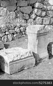 asia greece and roman temple in myra the old column stone construction