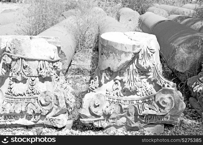 asia greece and roman temple in myra the old column stone construction