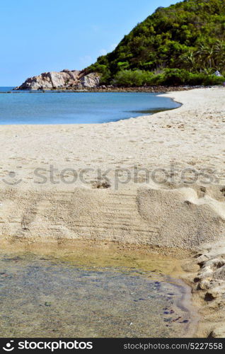 asia in kho phangan thailand bay isle white beach rocks pirogue and south china sea