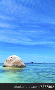 asia in thailand kho tao bay isle white beach rocks pirogue and south china sea