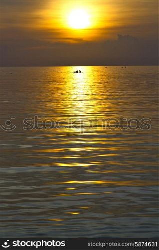 asia in the kho phangan bay isle sunset sun thailand and south china sea