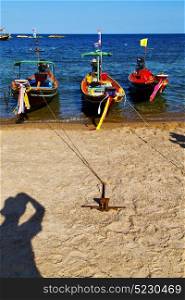 asia in the kho tao bay isle white beach rocks boat thailand and south china sea anchor