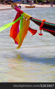 asia in the kho tao bay isle white beach rocks boat thailand and south china sea anchor