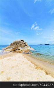 asia kho tao bay isle white beach rocks in thailand and south china sea
