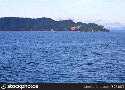 asia myanmar lomprayah bay isle rocks foam hill in thailand and south china sea