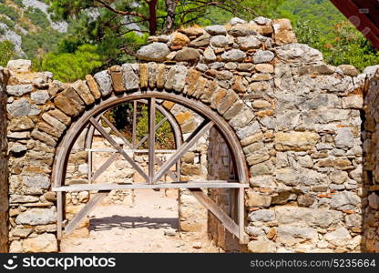 asia olympos greece and roman temple in myra the old column stone construction