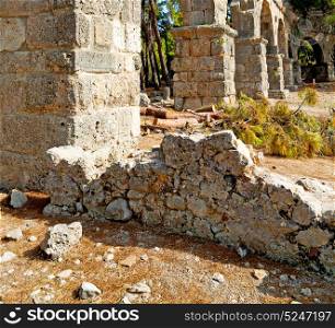 asia olympos greece and roman temple in myra the old column stone construction