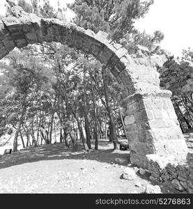 asia olympos greece and roman temple in myra the old column stone construction