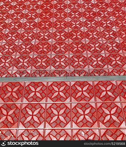 asia thailand kho samui abstract cross texture floor ceramic tiles in the temple