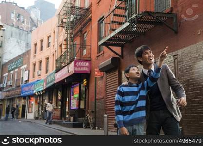 Asian brothers in chinatown
