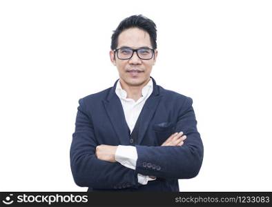 Asian Businessman in an Isolated Background
