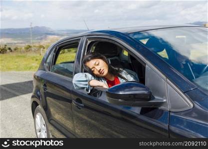 asian female sleeping car