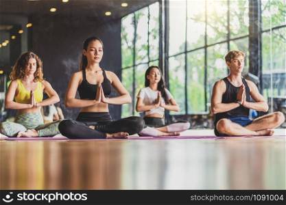 Asian fitness and yoga for relaxing