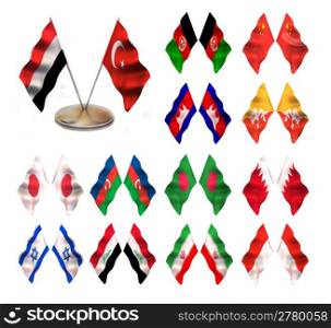 Asian flags 2. China, Afganistan, Cambodia, Butan, Japan, Azerbaijan, Bahrain, Bangladesh, Israel, Iraq, Indonesia, Iran