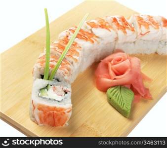 Asian food sushi isolated on white background