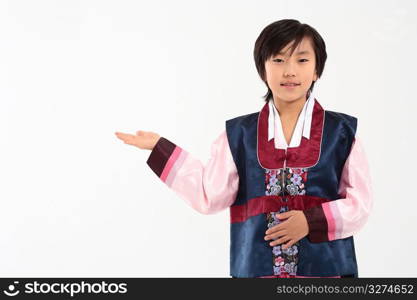 Asian in traditional costume