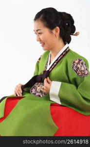 Asian in traditional dress