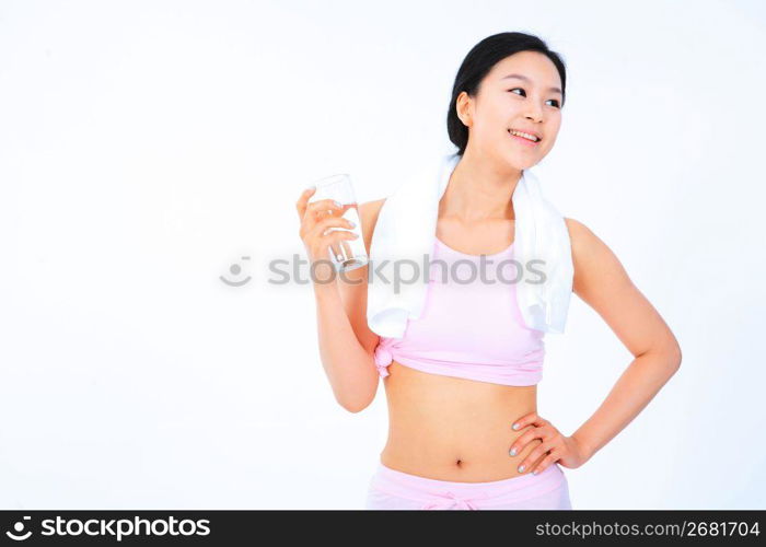 Asian person working on fitness