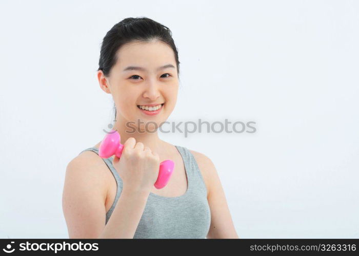 Asian person working on fitness