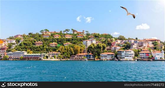 Asian side of Istanbul, view from the Bosphorus. Turkey.