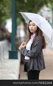 Asian student portrait in outdoor