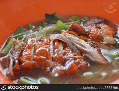 Asian style noodle , Duck noodle soup