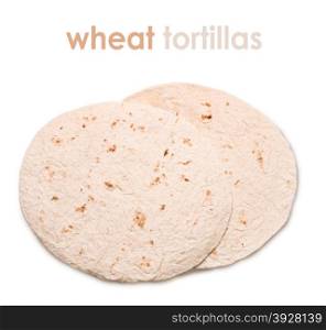 asian tortilla bread isolated on white