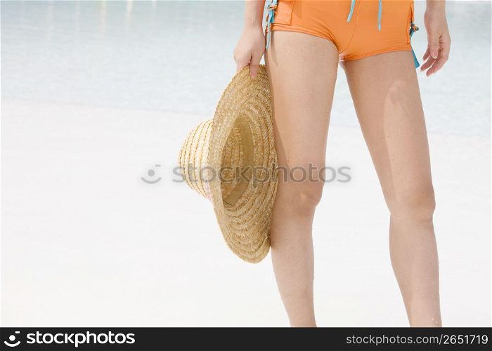 Asian woman at the beach