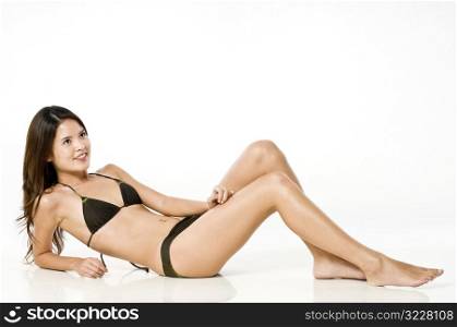 Asian Woman In Bikini