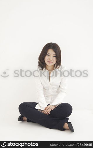 Asian woman in white shirt