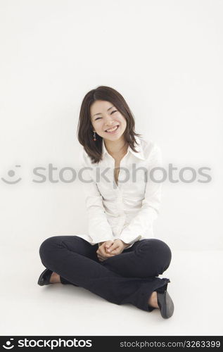 Asian woman in white shirt