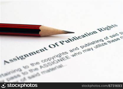Asignment of publication rights