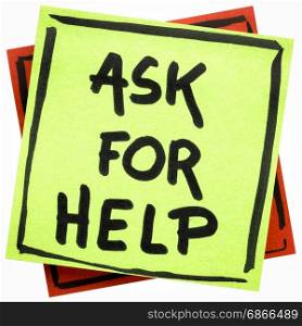 Ask for help advice or reminder - handwriting on an isolated sticky note