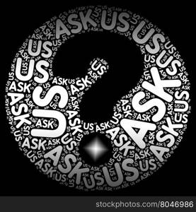 Ask Us Question Meaning Help Service And Marks