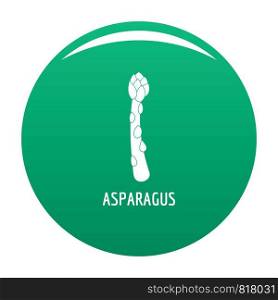Asparagus icon. Simple illustration of asparagus vector icon for any design green. Asparagus icon vector green