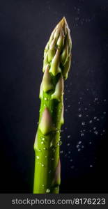 Asparagus seamless background with water drops, top view, flat lay. Generative AI. High quality illustration. Asparagus seamless background with water drops, top view, flat lay. Generative AI