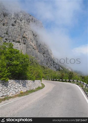 asphalt road in Crimea