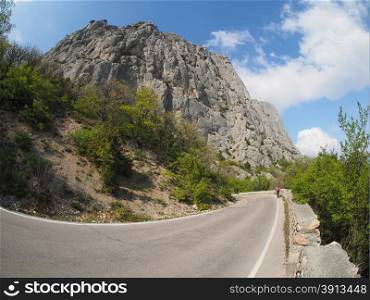 asphalt road in Crimea