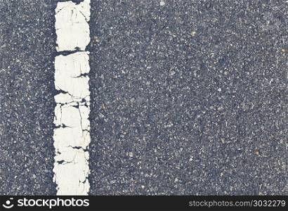 asphalt road texture with white stripe