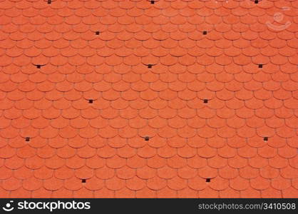 Asphalt roofing shingles on roof of the house