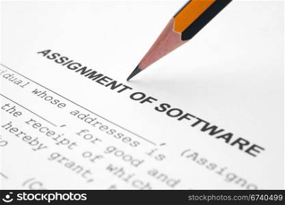 Assignment of software