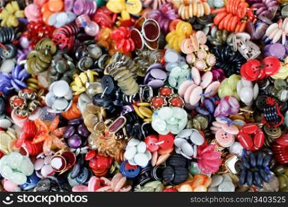 Assorted buttons background. Assorted colorful buttons background