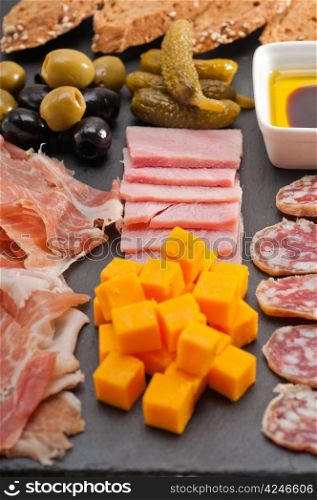 assorted fresh cold cut platter Italian appetizer
