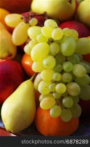 assorted fresh fruits closeup