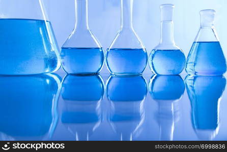 Assorted laboratory glassware equipment