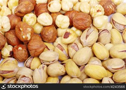 assorted nuts as a background